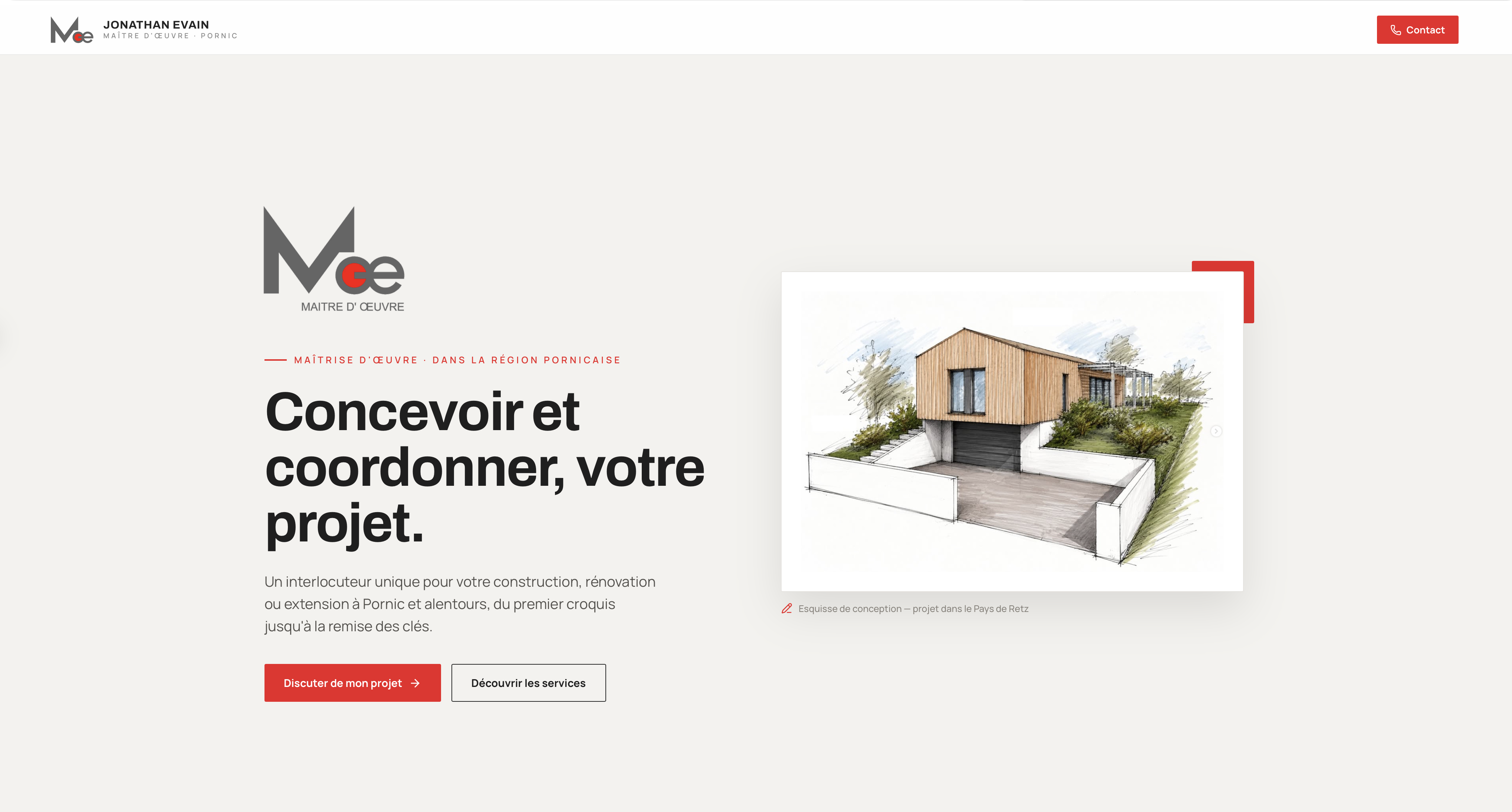 Site web maître d'œuvre — Jonathan Evain, Pornic
